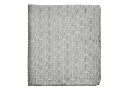 Ted Baker "T" Quilted Bedspread  and Pillow Shams in Silver
