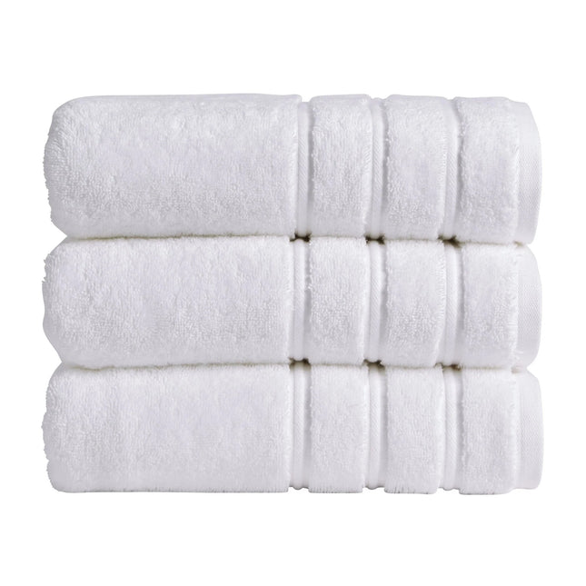 مجموعة مناشف حمام كريستي "أنطاليا" باللون الأبيض