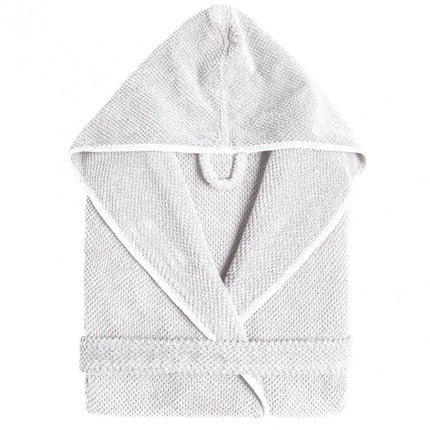 Graccioza "Bee Waffle" Kimono Bathrobe in White