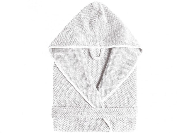 Graccioza "Bee Waffle" Kimono Bathrobe in White
