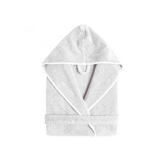 Graccioza "Bee Waffle" Kimono Bathrobe in White