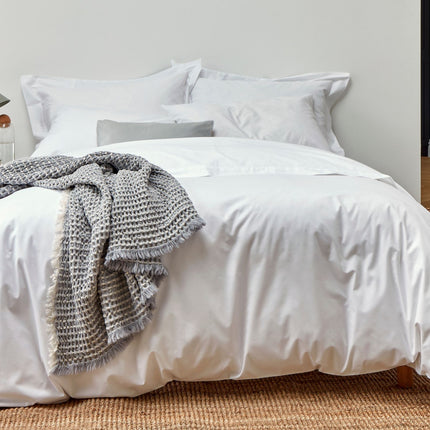 Christy "200TC Organic" Plain Dyed Sheets & Duvet Covers in White