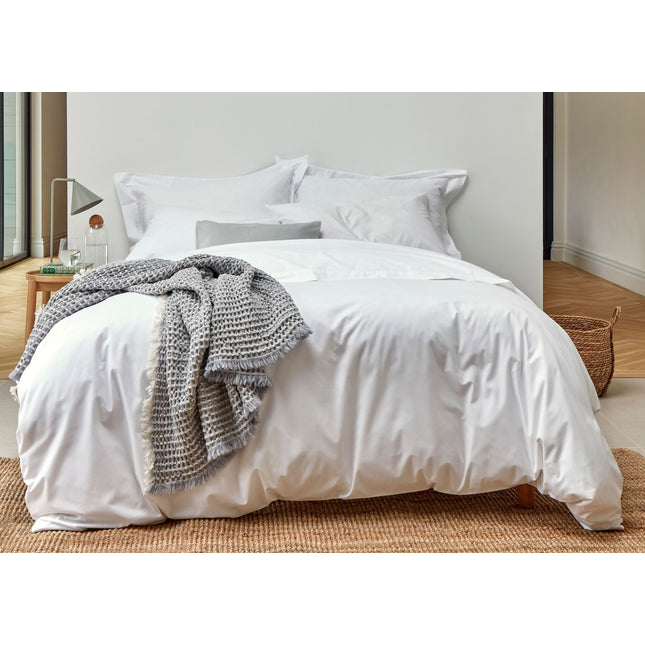 Christy "200TC Organic" Plain Dyed Sheets & Duvet Covers in White