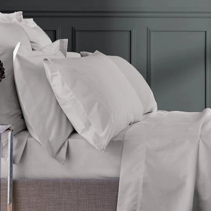 Bedeck of Belfast "1000TC Egyptian Cotton Sateen" Plain Dyed Sheet in Silver