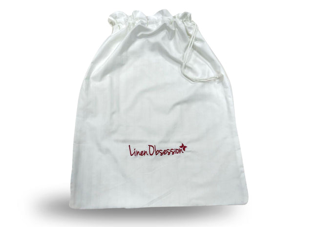 Linen Obsession "Laundry Bag" in White