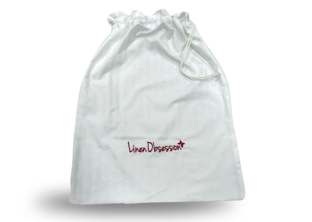 Linen Obsession "Laundry Bag" in White