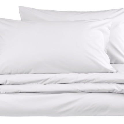 Christy "200TC Organic" Plain Dyed Sheets & Duvet Covers in White