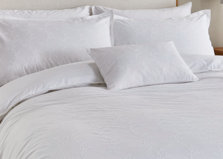 Murmur "Bea" Embroidery Duvet Cover Sets in White