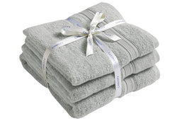 Christy "Serene" Bath Towel Set of 3 in Dove Grey