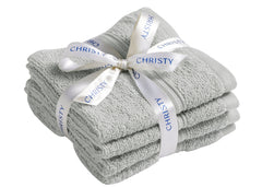 Christy "Serene" Face Towel Set of 4 in Dove Grey