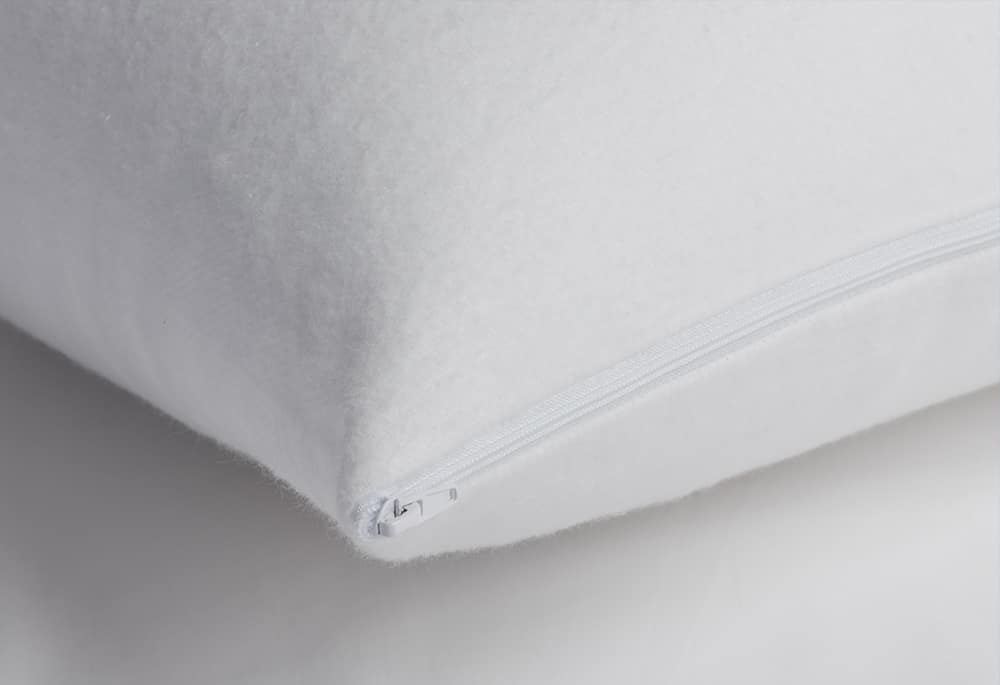 Velfont "Eco Aqua" Recycled Cotton Waterproof Pillow Protector in White