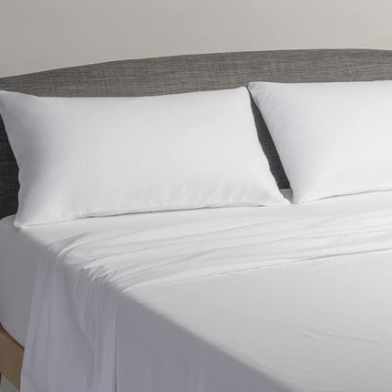 Velfont "Eco Aqua" Recycled Cotton Waterproof Pillow Protector in White