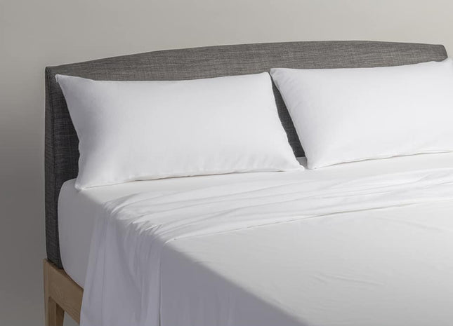 Velfont "Eco Aqua" Recycled Cotton Waterproof Pillow Protector in White