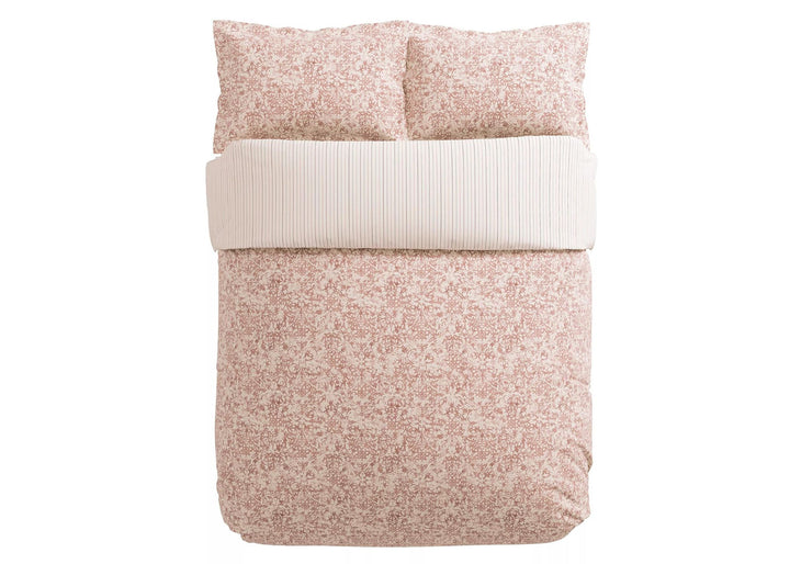 Bedeck of Belfast "Celina" Duvet Cover and Oxford Pillowcase in Coral