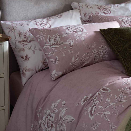 طقم غطاء لحاف "روشام" من لورا آشلي بلون الخوخ الداكن