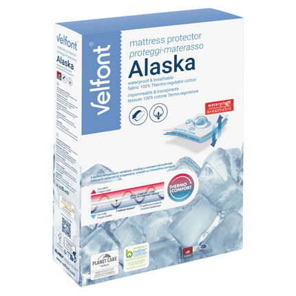 واقي مرتبة "ألاسكا" من فيلفونت، منظم للحرارة بنسبة ١٠٠٪، باللون الأبيض