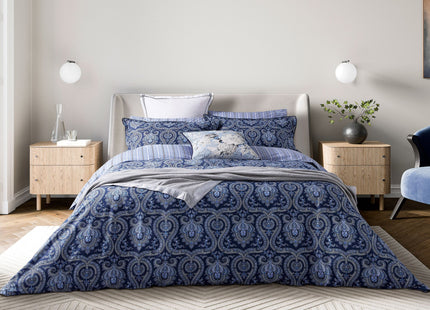 Bedeck of Belfast "Ellis" Duvet Cover Set in Navy Blue