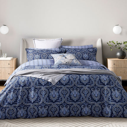 Bedeck of Belfast "Ellis" Duvet Cover Set in Navy Blue