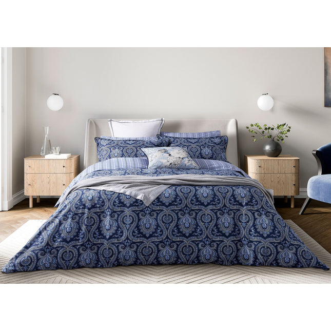 Bedeck of Belfast "Ellis" Duvet Cover Set in Navy Blue