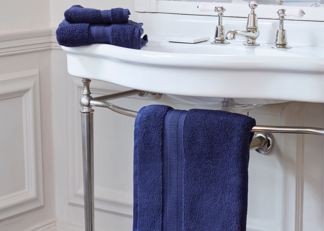 Jasper Conran "Zero Twist Cotton" Bath Towels Collection in Navy