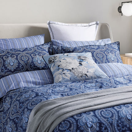 Bedeck of Belfast "Ellis" Duvet Cover Set in Navy Blue