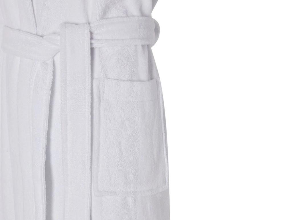 Jasper Conran "Stripe Hooded Robe" in White