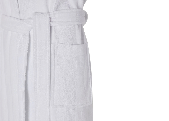 Jasper Conran "Stripe Hooded Robe" in White
