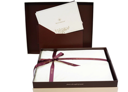 Mayfairsilk "Mulberry Silk" Duvet Cover in Brilliant White