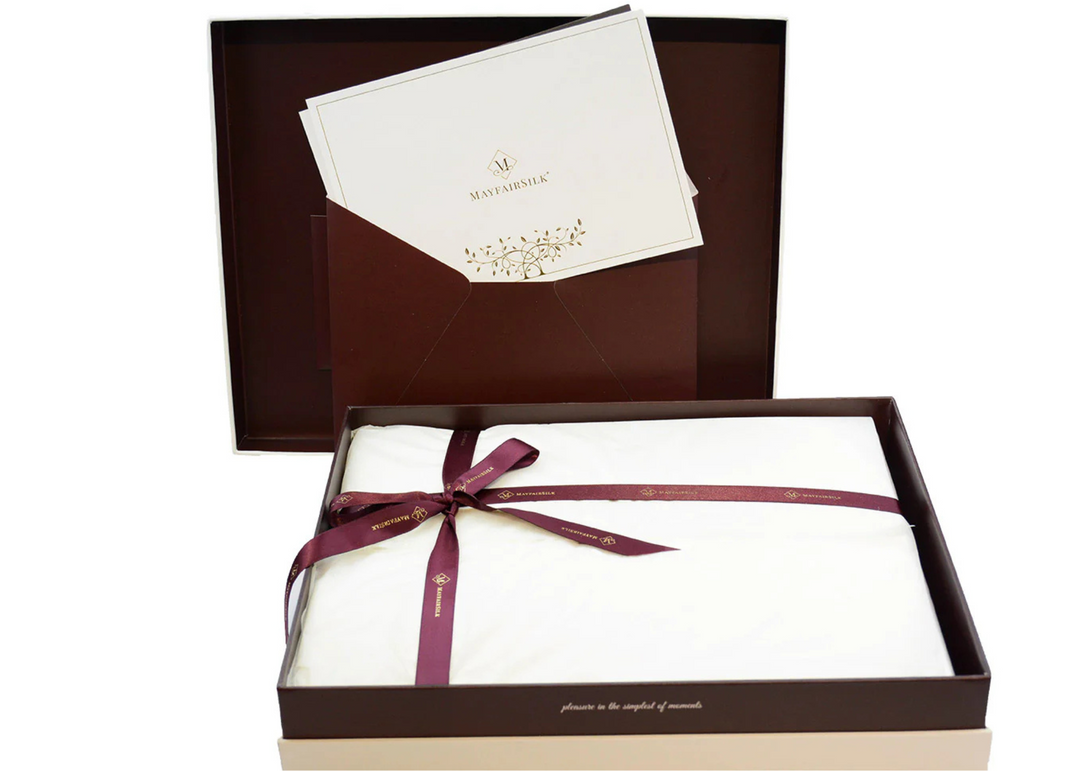 Mayfairsilk "Mulberry Silk" Duvet Cover in Brilliant White