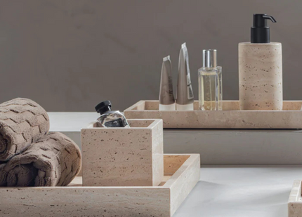 Mette Ditmer "Travertine" Bathroom Accessories in Beige