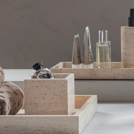 Mette Ditmer "Travertine" Bathroom Accessories in Beige