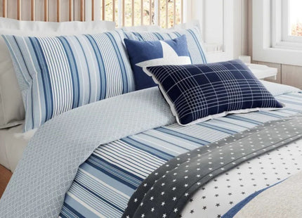 Helena Springfield "LI Nautical Stripe" Duvet Cover Sets in Navy Blue