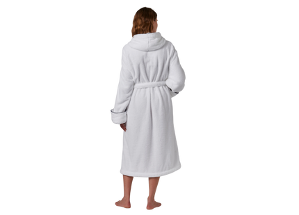 Jasper Conran "Microfibre" Bath Robe with Piping in White