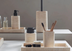 Mette Ditmer "Travertine" Bathroom Accessories in Beige