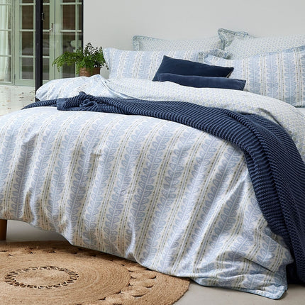 Christy "Folia" Duvet Cover Sets in Powder Blue