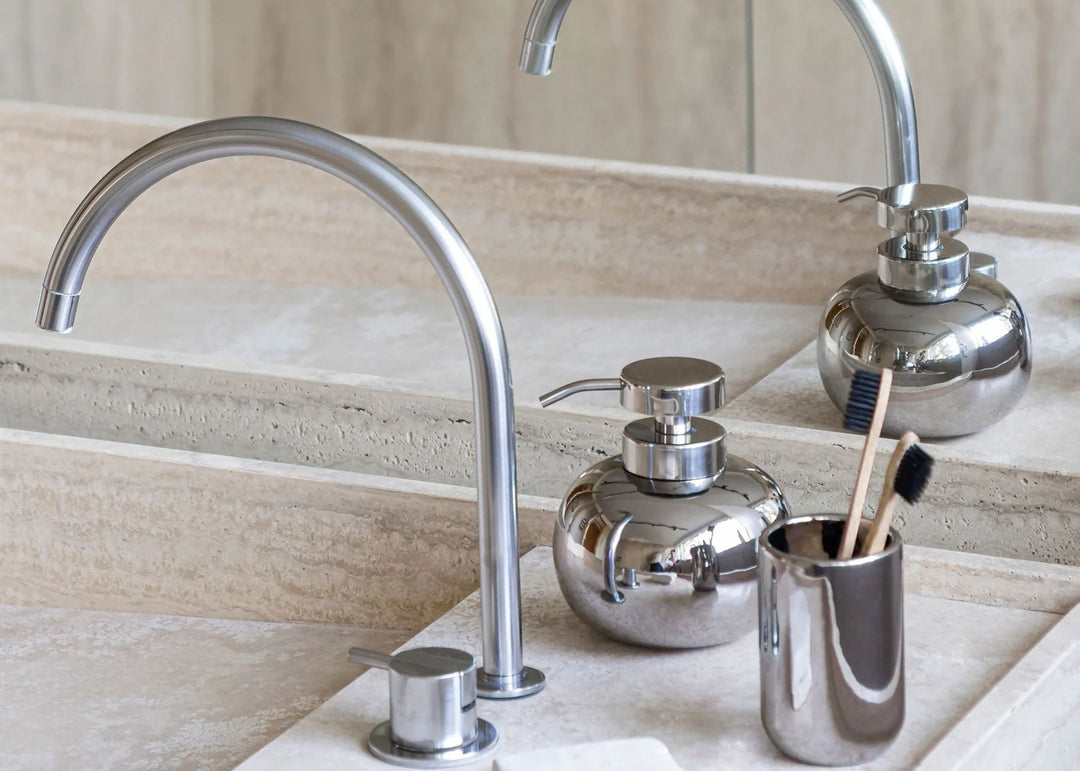 Mette Ditmer "Lotus" Bathroom Accessories in Chrome