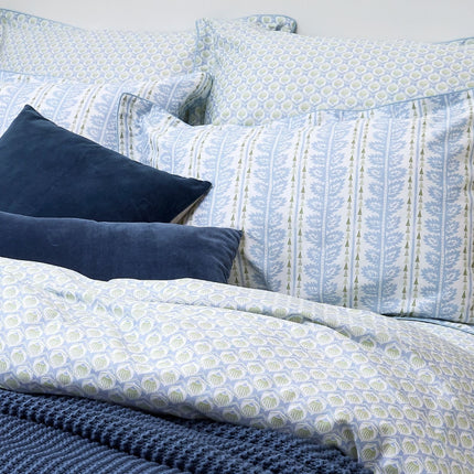 Christy "Folia" Duvet Cover Sets in Powder Blue