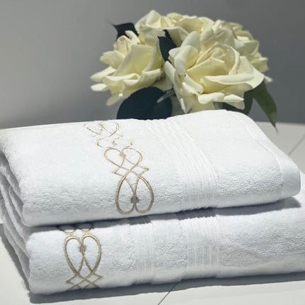 مجموعة مناشف الحمام "Ritual" من Linen Obsession باللون الكريمي الخام