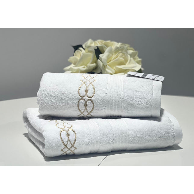 مجموعة مناشف الحمام "Ritual" من Linen Obsession باللون الكريمي الخام