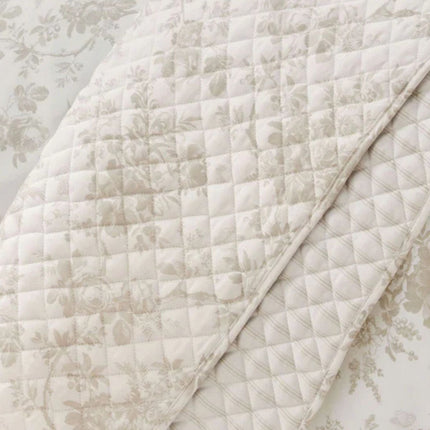 Laura Ashley "Walled Garden" Quilted Bedspread in Dove Grey