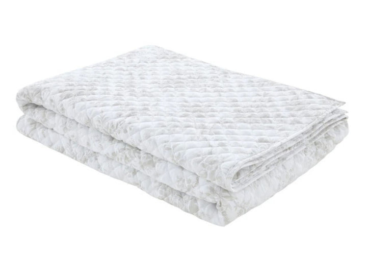 Laura Ashley "Walled Garden" Quilted Bedspread in Dove Grey