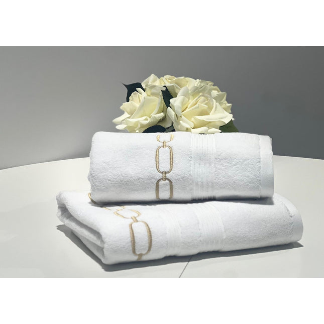 مجموعة مناشف الحمام "Ritual" من Linen Obsession باللون الكريمي الخام