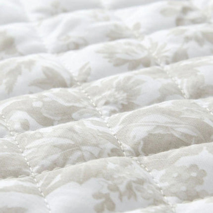 Laura Ashley "Walled Garden" Quilted Bedspread in Dove Grey