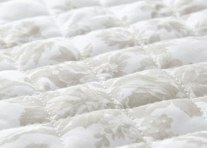 Laura Ashley "Walled Garden" Quilted Bedspread in Dove Grey