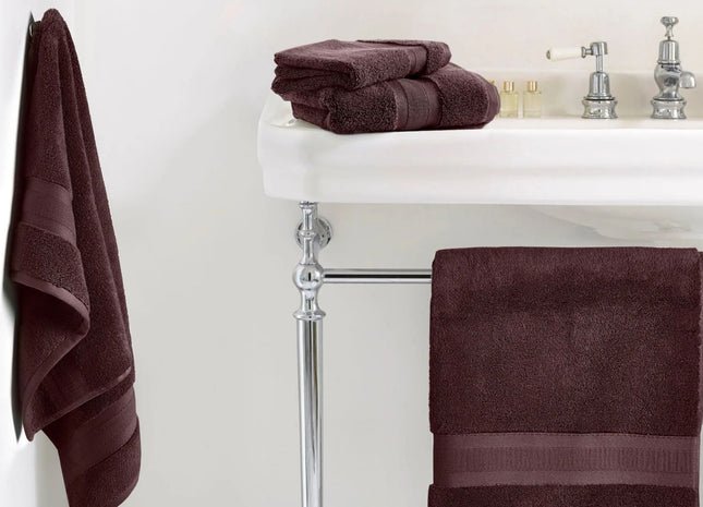 Jasper Conran "Zero Twist Cotton" Bath Towels Collection in Chocolate