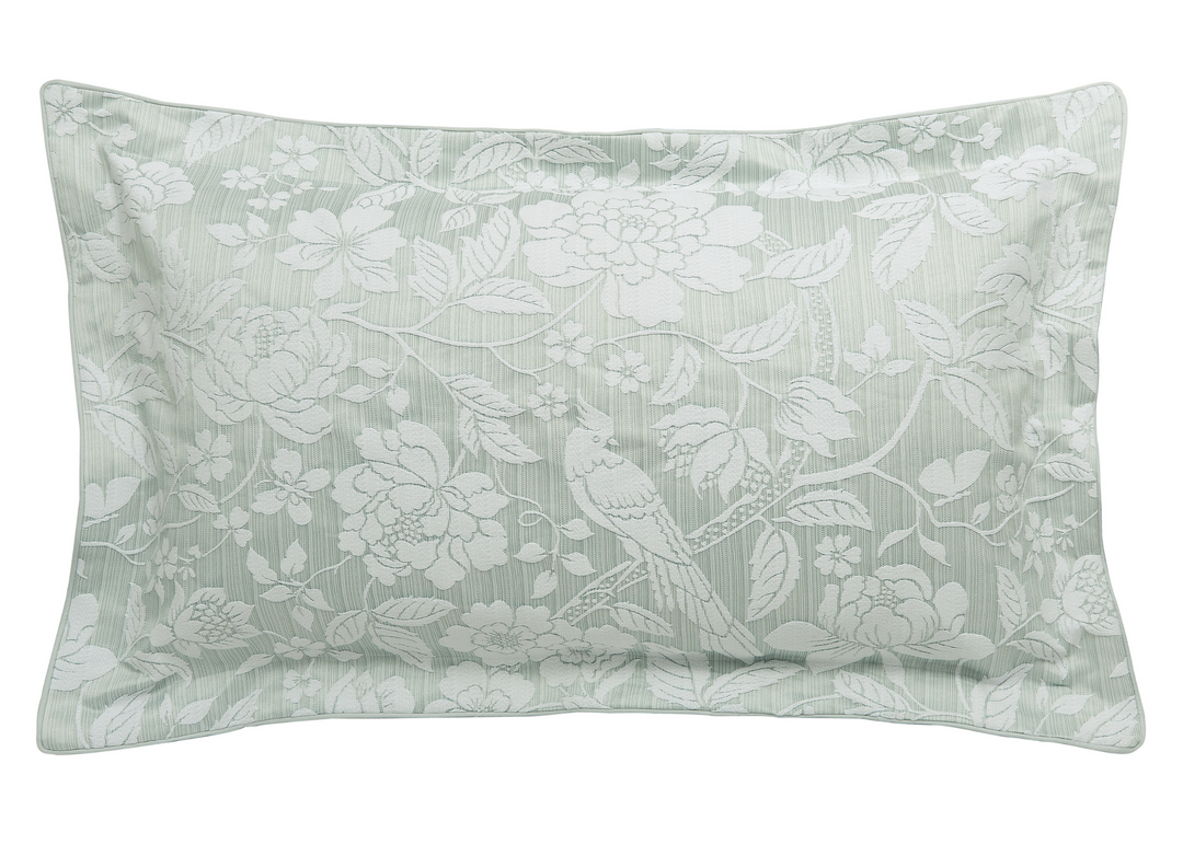 Sanderson "Pyramus" Duvet Cover and Oxford Pillowcase in Aqua