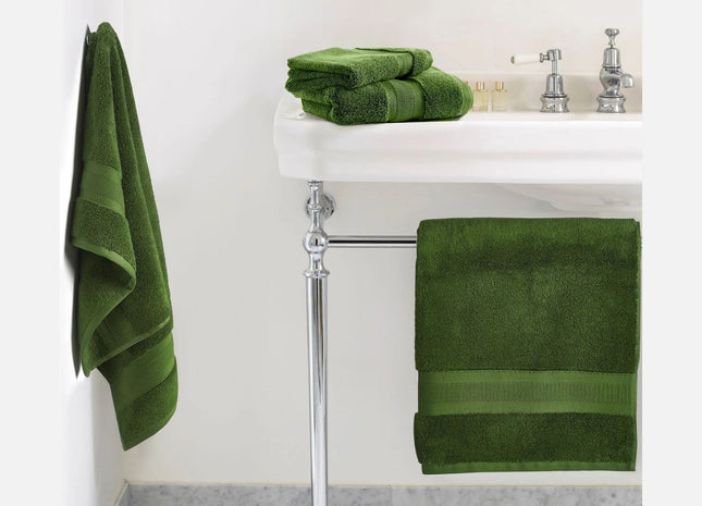 Jasper Conran "Zero Twist Cotton" Bath Towels Collection in Forest Green