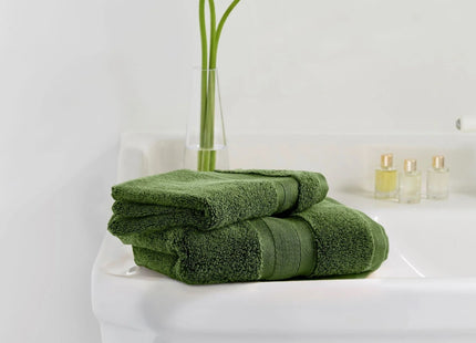 Jasper Conran "Zero Twist Cotton" Bath Towels Collection in Forest Green