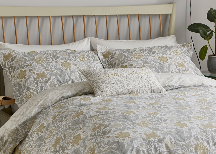 Morris &amp; Co "Compton" Duvet Cover Sets in Neutral (Light silver)