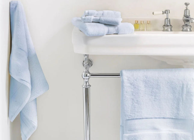 Jasper Conran "Zero Twist Cotton" Bath Towels Collection in Pale Blue